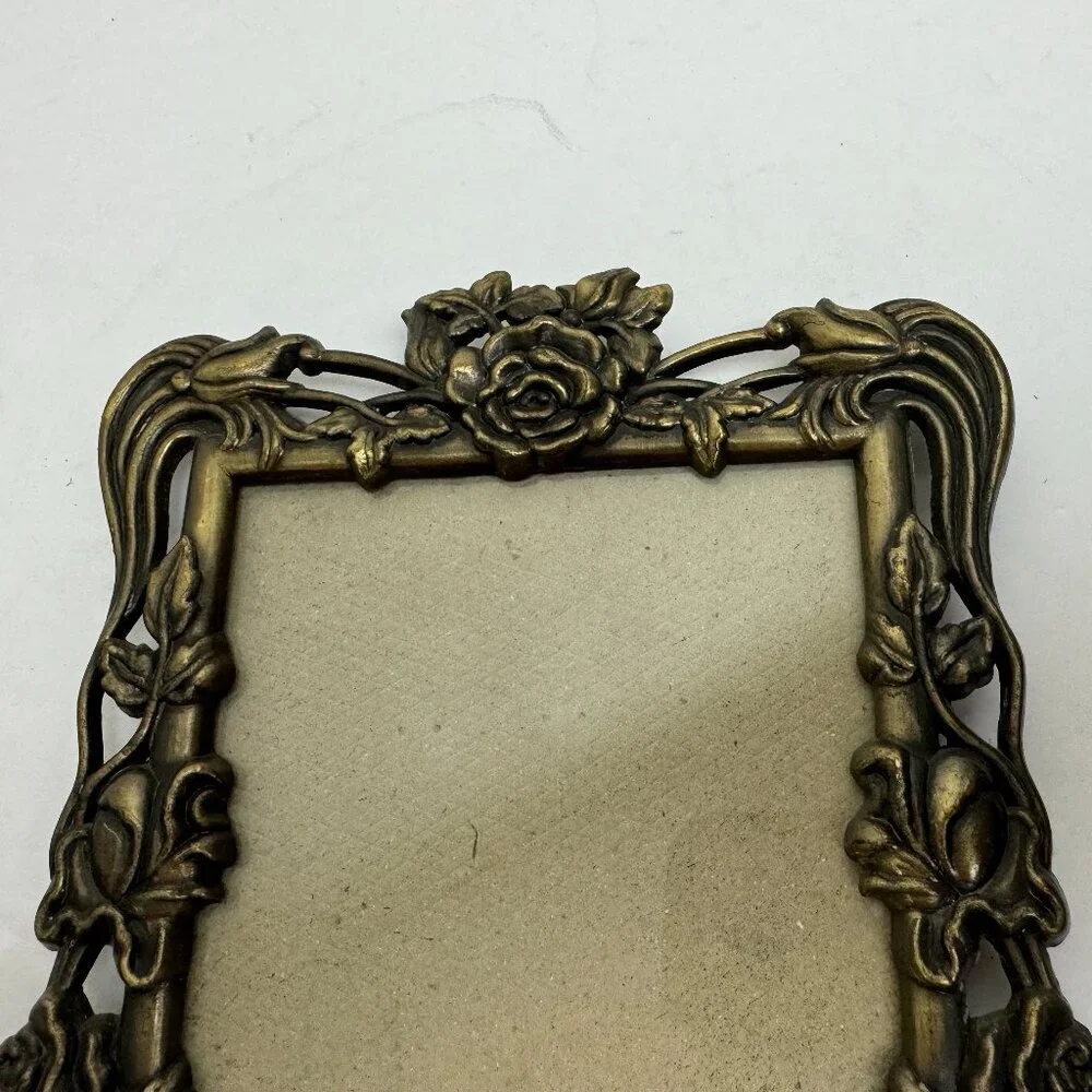 Vintage The Weston Gallery Brass  Ornate Picture Frame ART NOUVEAU